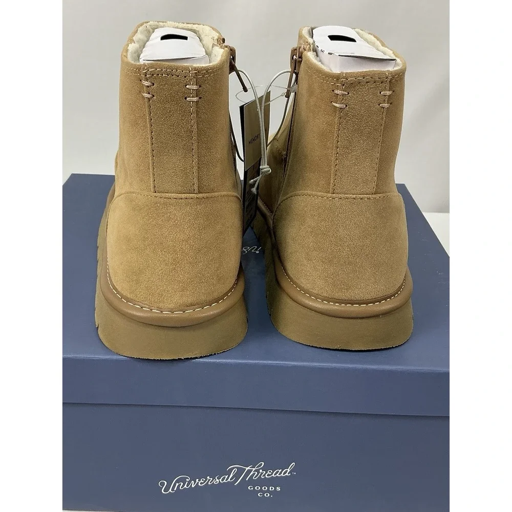 Universal Thread Women's‎ Tan May Suede Booties with Memory Foam Insole NWT SZ 8